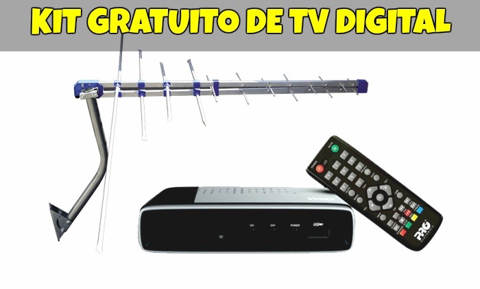 Kit contendo Antena e Conversor digital Grátis - O sinal analógico está acanbando